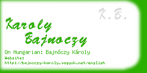 karoly bajnoczy business card